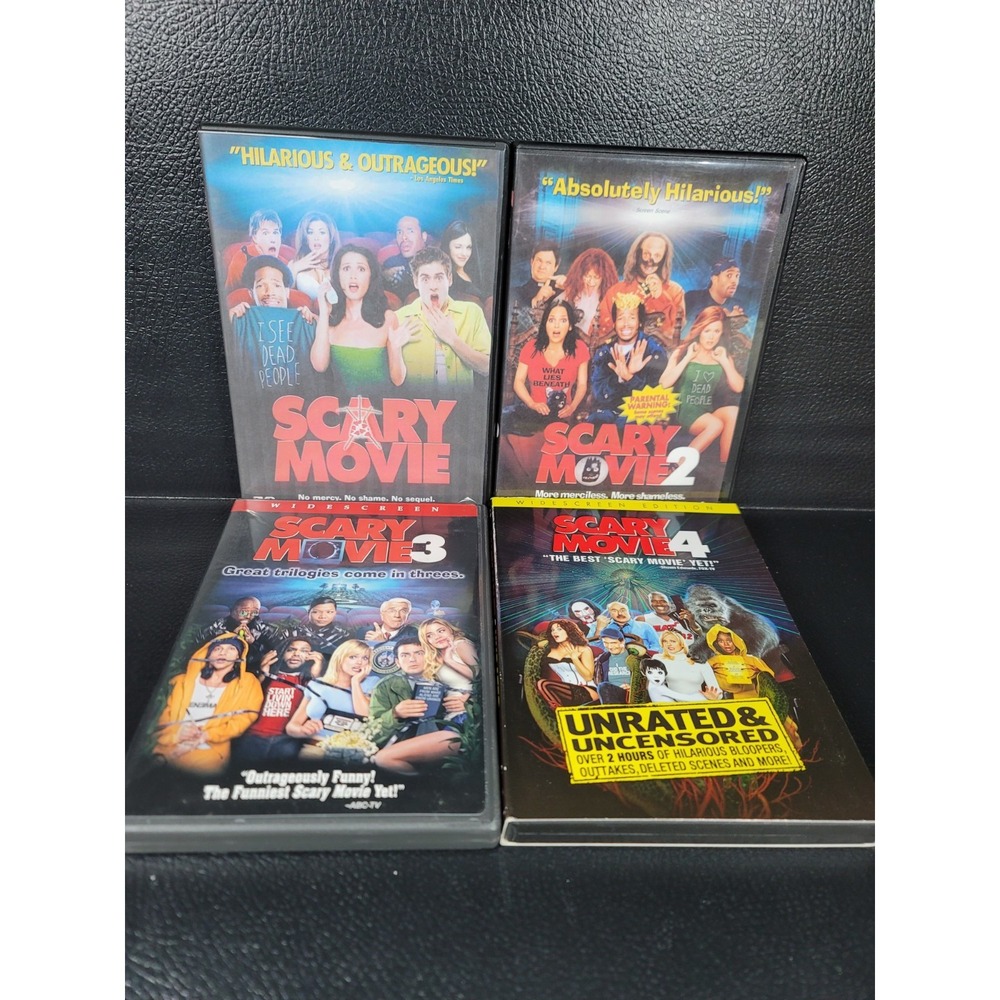 Scary Movie 1-4 DVD Lot Widescreen Unrated & Uncensored Comedy Horror Collection